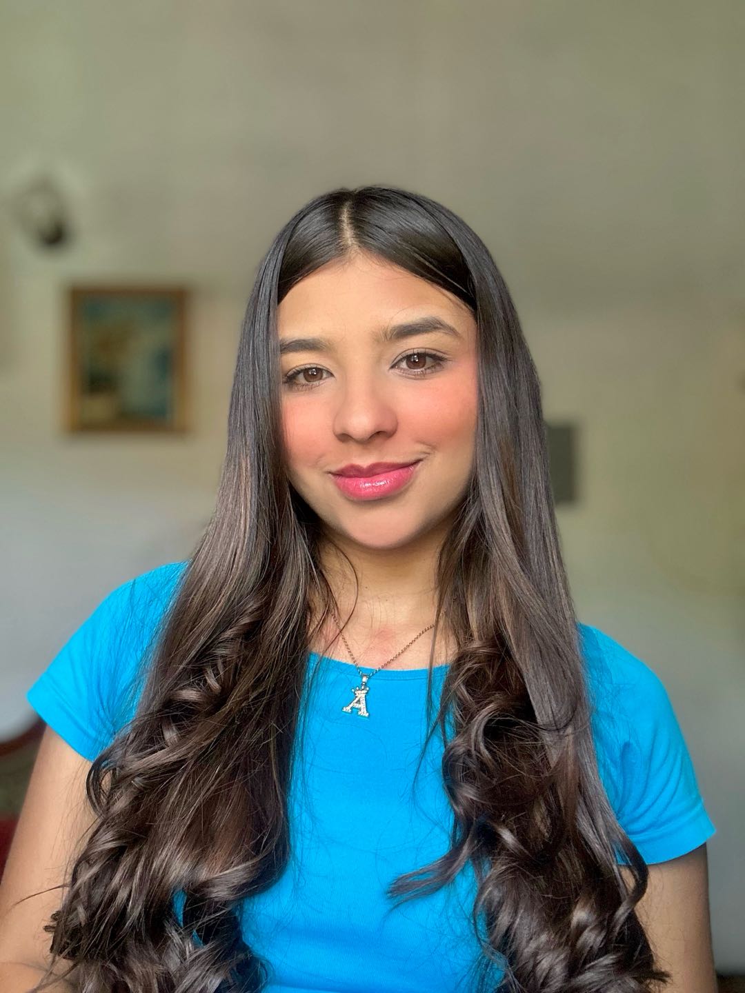 Ciela from Venezuela, on camera for a random video chat with nothing to install